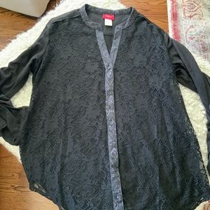 Daytrip lace button down top